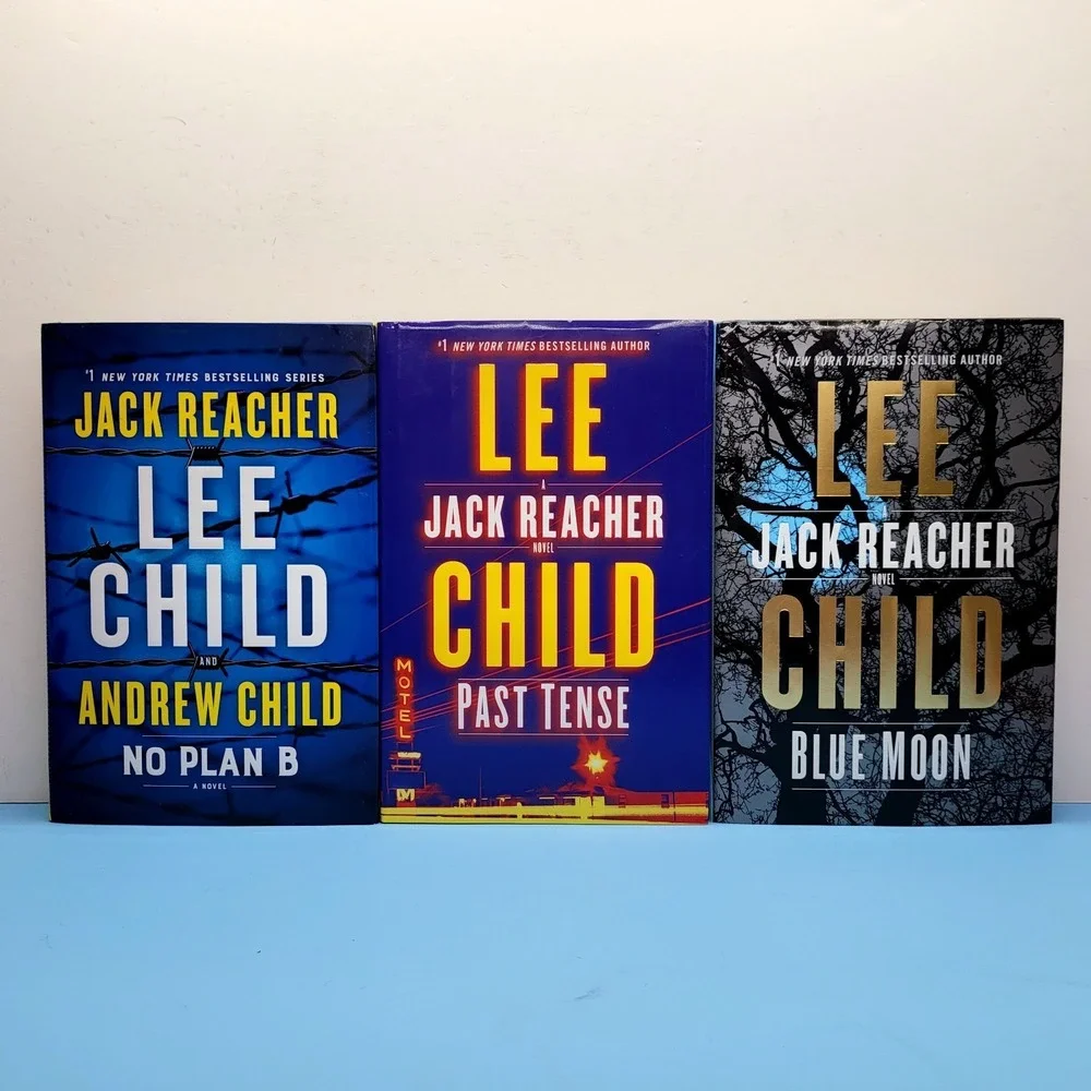 Jack Reacher Book Lot of‎ 3 Past Tense No Plan B Blue Moon